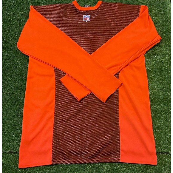 Vintage Cleveland Browns shirt large Nike orange adult 90s Y2K long sleeve - Picture 10 of 11